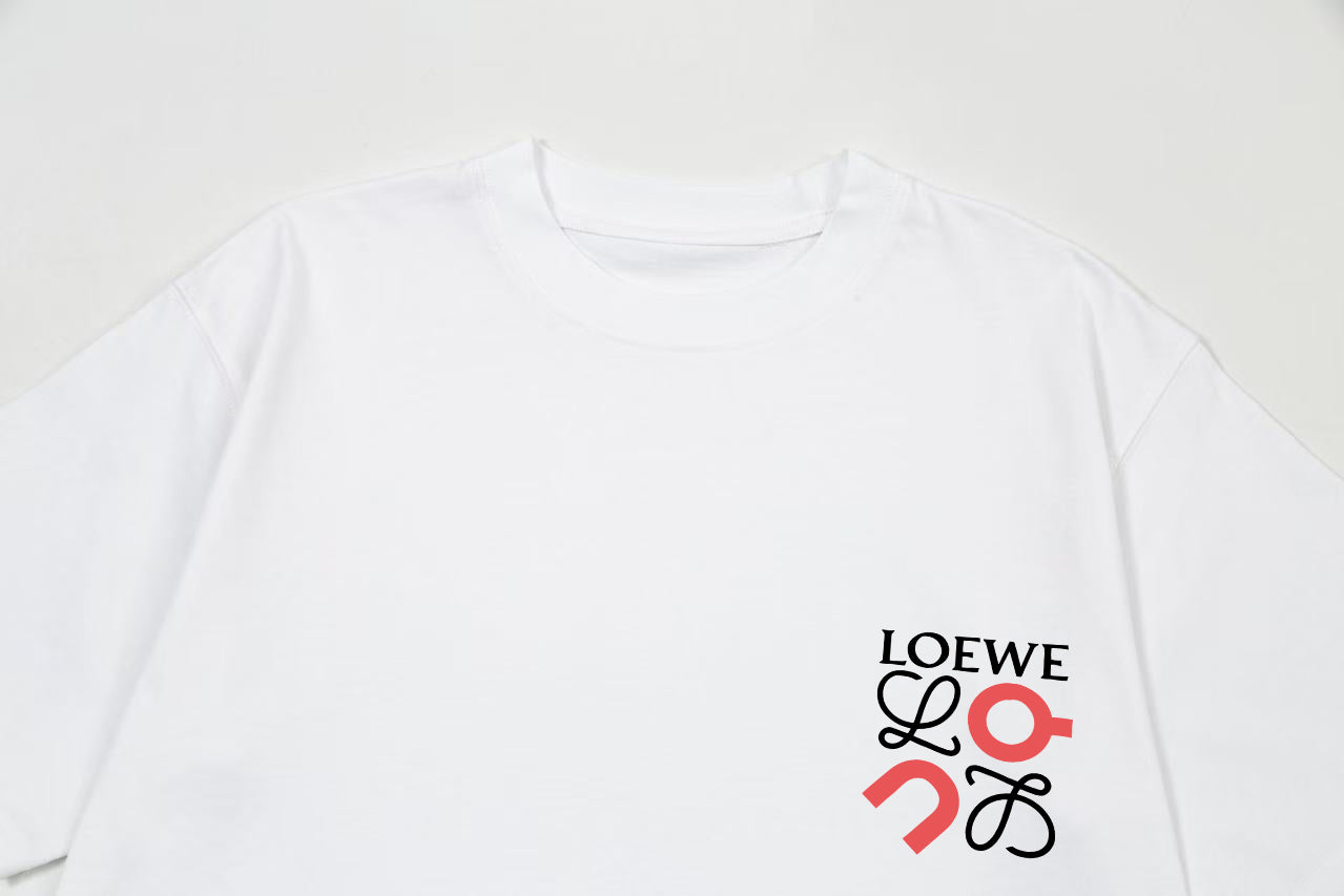 LOEWE Color-Block Letter Retro Logo T-Shirt | Unisex | White | XS–L