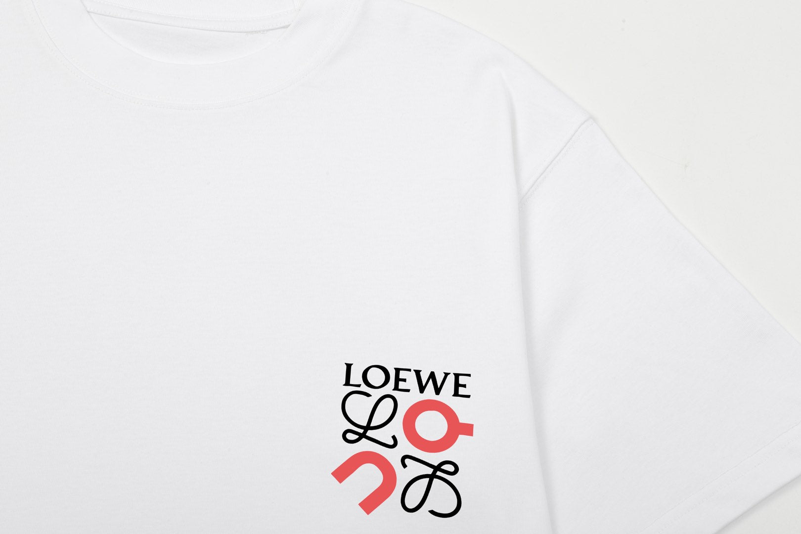 LOEWE Color-Block Letter Retro Logo T-Shirt | Unisex | White | XS–L