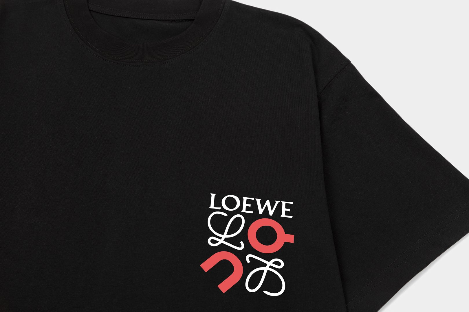 LOEWE Color-Block Letter Retro Logo T-Shirt | Unisex | White | XS–L