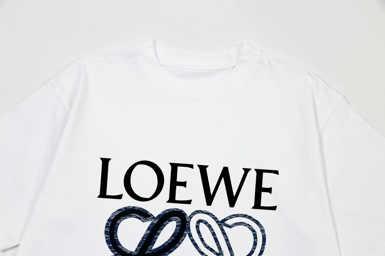 LOEWE Color-Block Letter Retro Logo T-Shirt | Unisex | White | XS–L