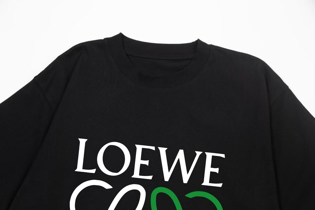 LOEWE Color-Block Letter Retro Logo T-Shirt | Unisex | White | XS–L