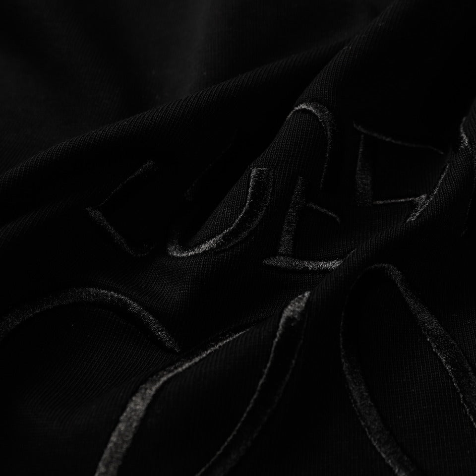 LOEWE Dislocated Embroidered Logo T-Shirt | 350g Heavyweight Cotton | Unisex | Black/White | XS–L