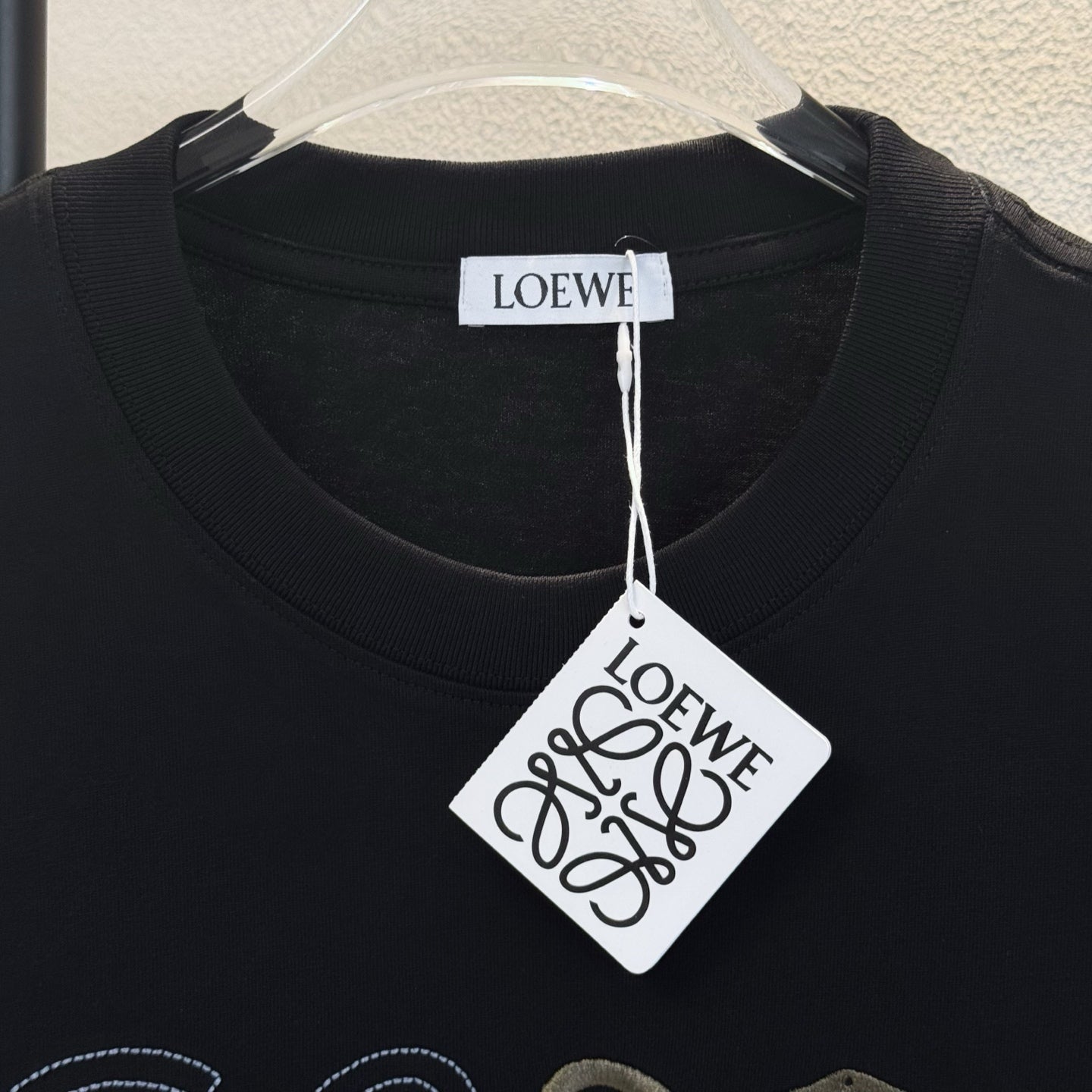 LOEWE Snake Year Limited Edition Embroidered Logo T-Shirt | 280g Heavyweight Cotton | Unisex Oversized | Black/White | S–XL