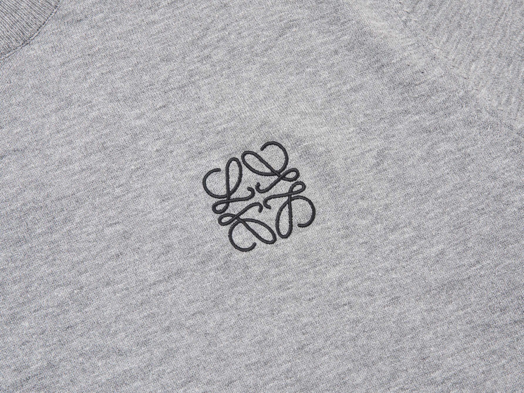 Product Title  LOEWE Classic Wool-Blend Embroidered Logo Knit T-Shirt | Unisex | Gray/Black | S–XL