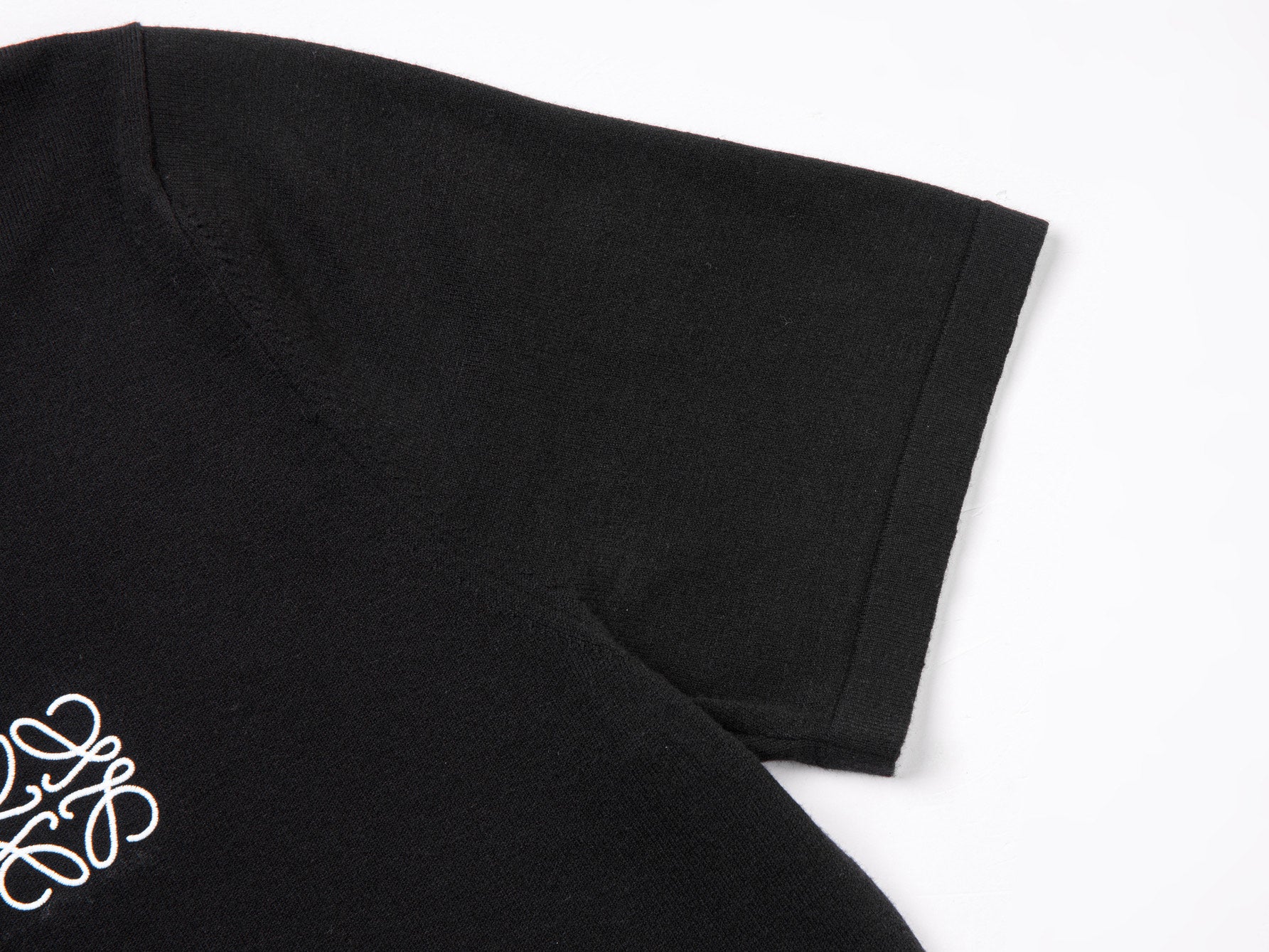 LOEWE Classic Wool-Blend Embroidered Logo Knit T-Shirt | Unisex | Gray/Black | S–XL
