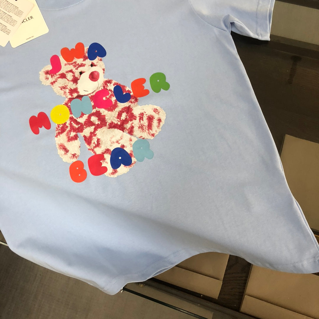 Moncler New Couple’s Colorful Bear Print T-Shirt S–XL