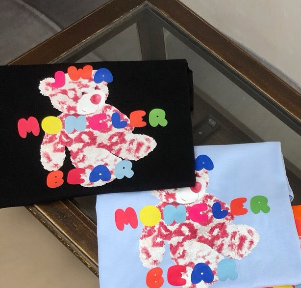 Moncler New Couple’s Colorful Bear Print T-Shirt S–XL