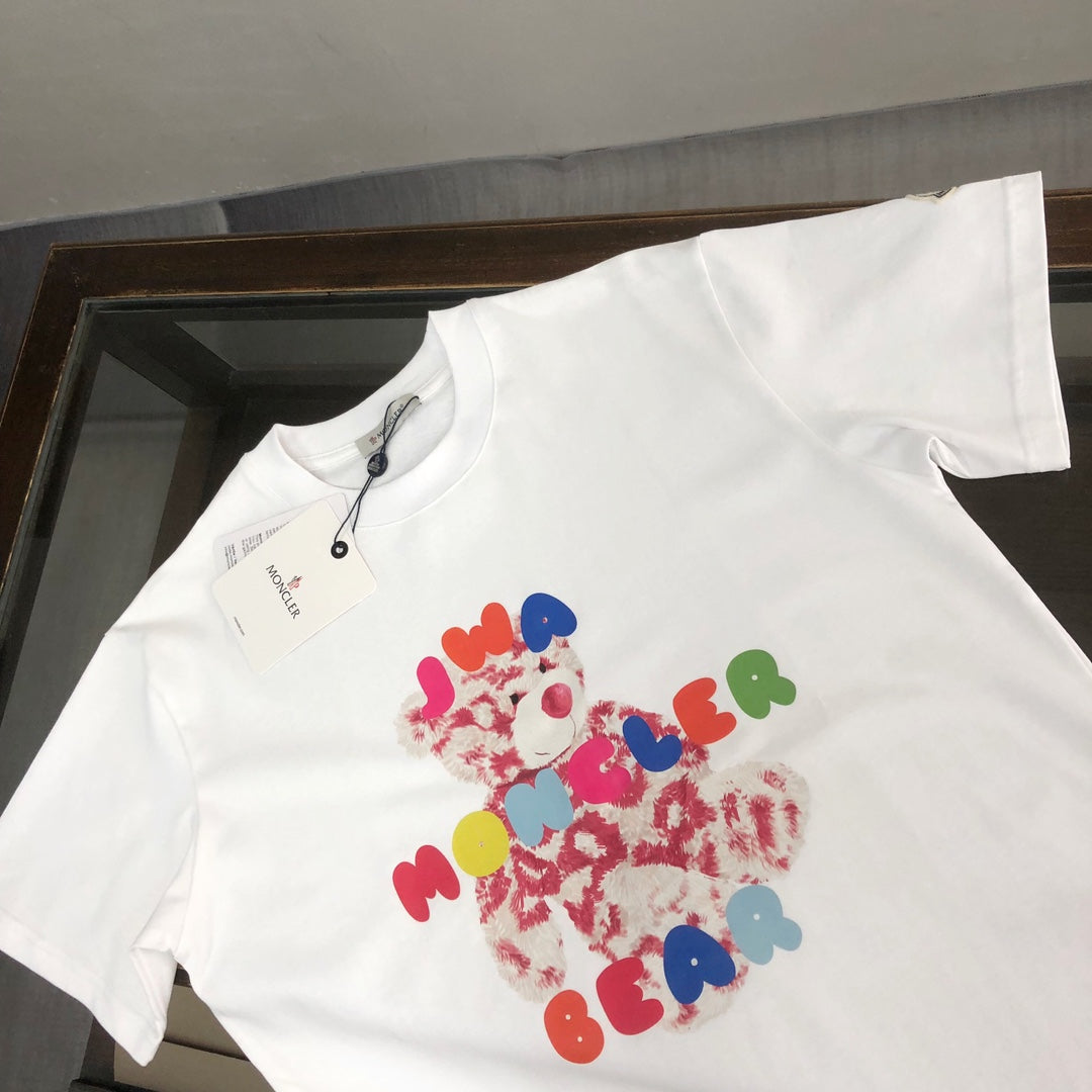 Moncler New Couple’s Colorful Bear Print T-Shirt S–XL