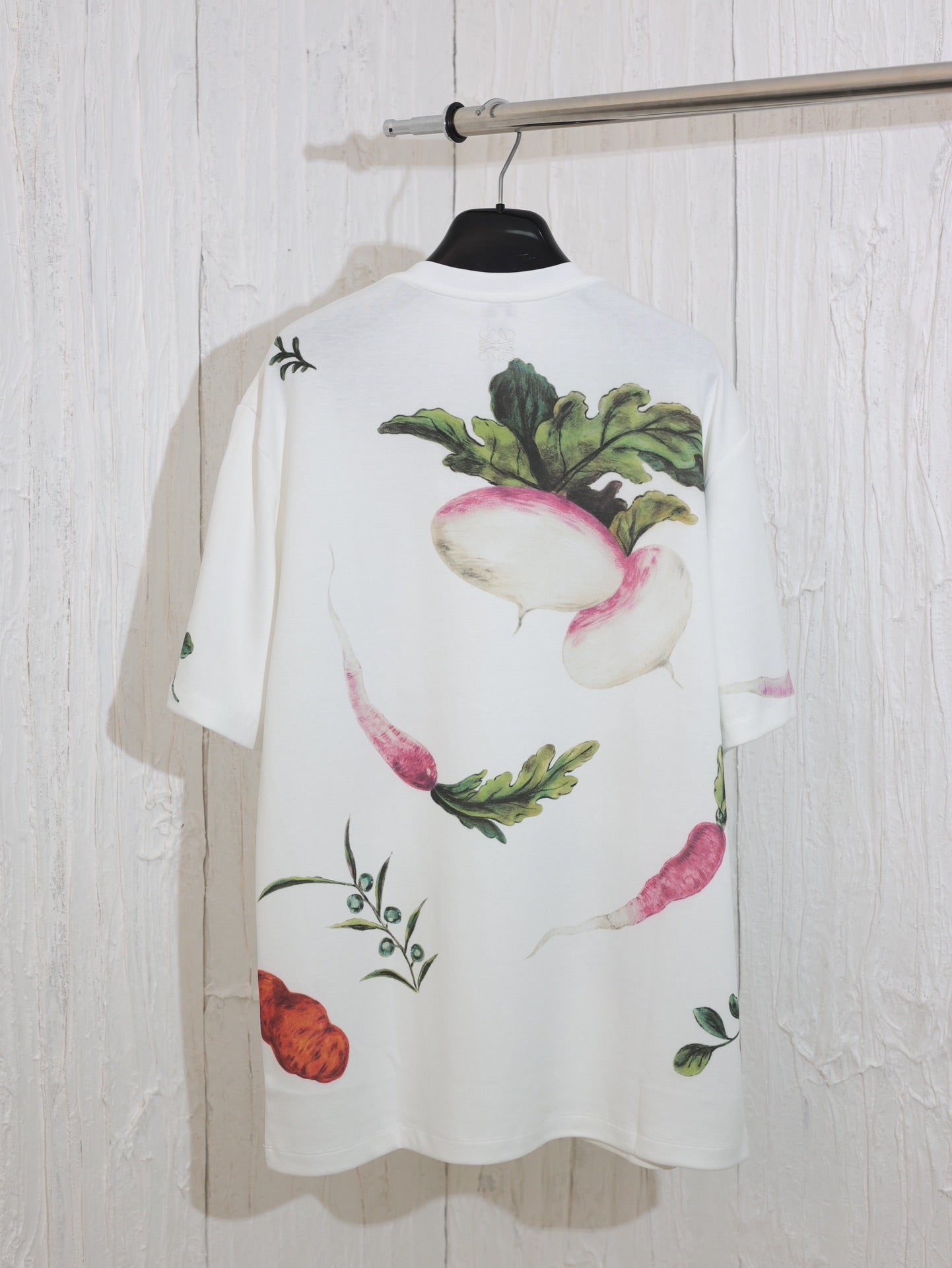 LOEWE 24FW Radish Print Logo Cotton T-Shirt | Unisex Oversized Fit | S–XL