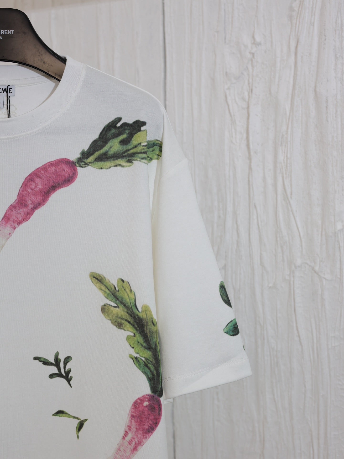 LOEWE 24FW Radish Print Logo Cotton T-Shirt | Unisex Oversized Fit | S–XL
