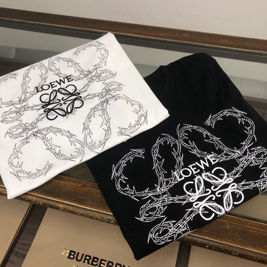 LOEWE 24 New Embroidered Logo Cotton T-Shirt | Unisex Oversized Fit | S–XXL
