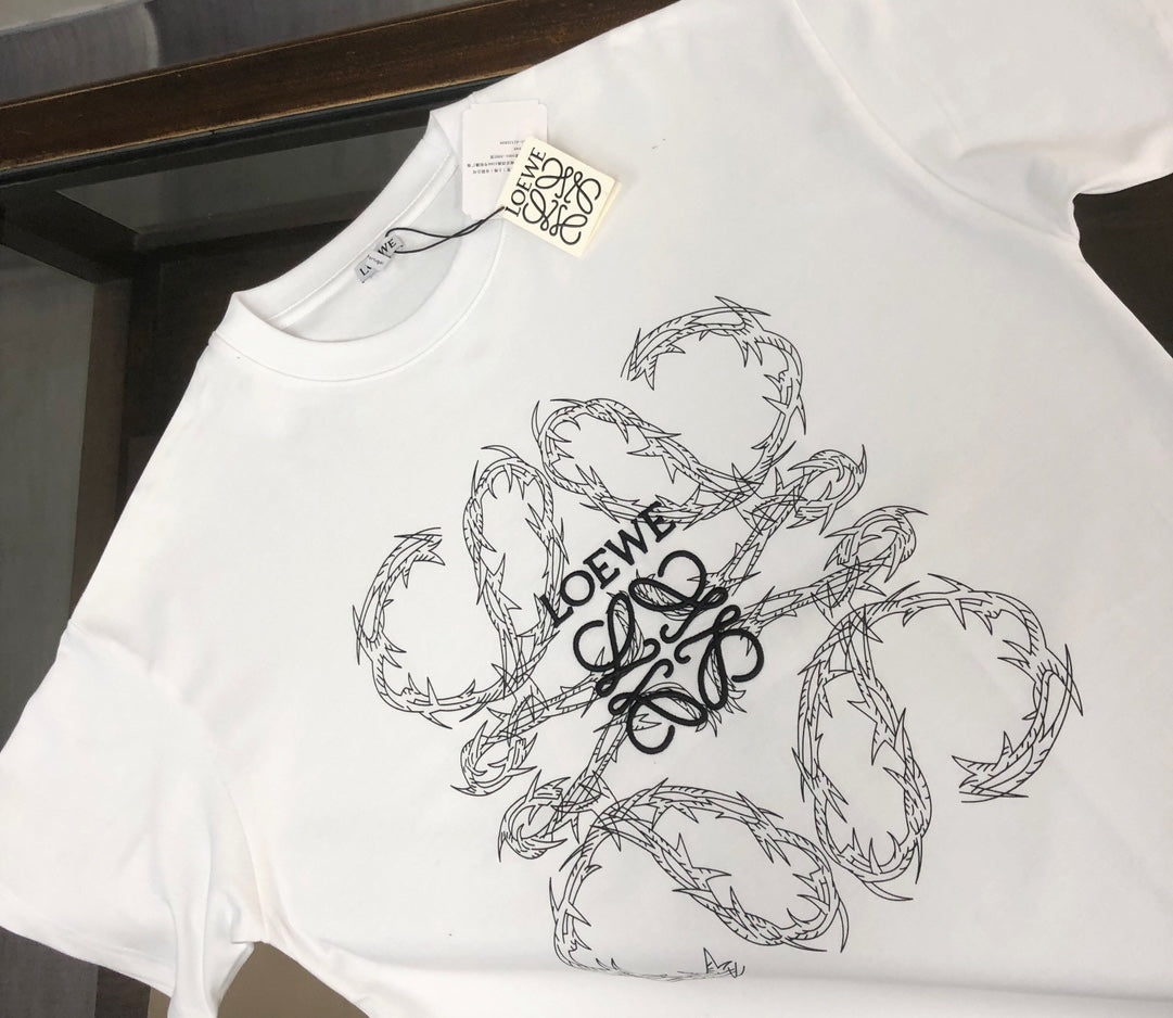 LOEWE 24 New Embroidered Logo Cotton T-Shirt | Unisex Oversized Fit | S–XXL