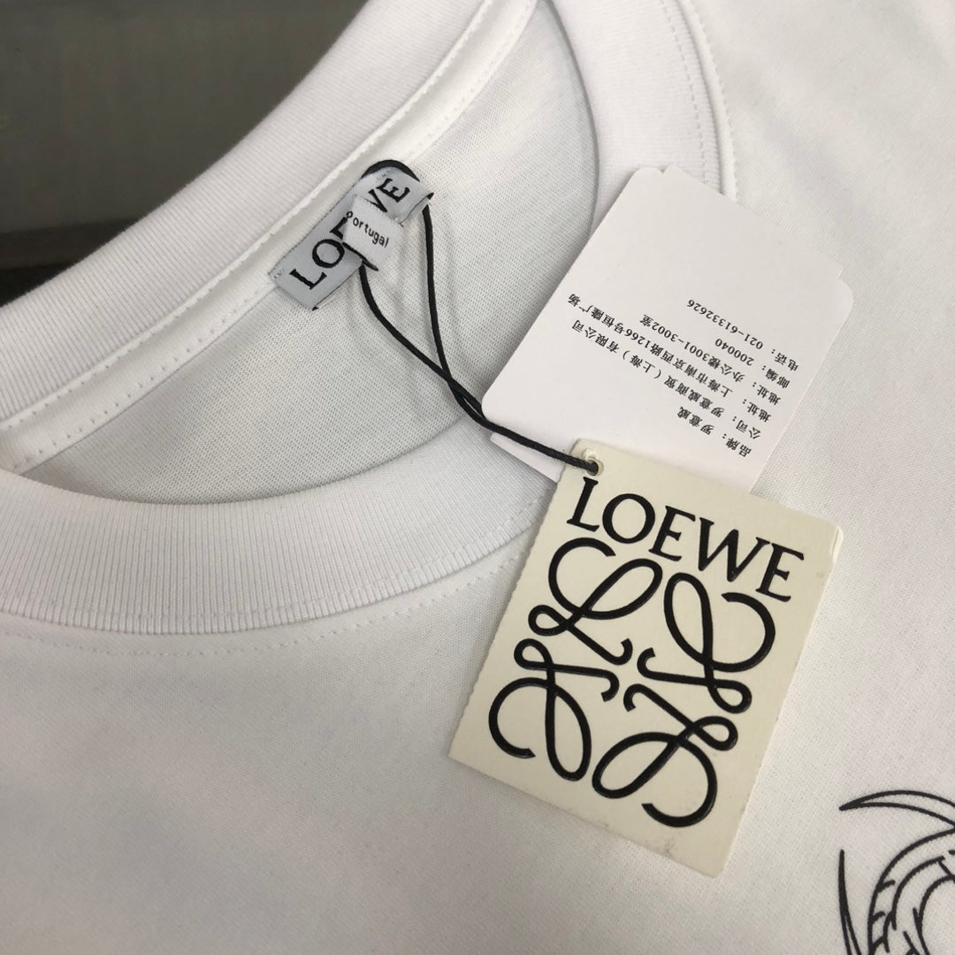 LOEWE 24 New Embroidered Logo Cotton T-Shirt | Unisex Oversized Fit | S–XXL