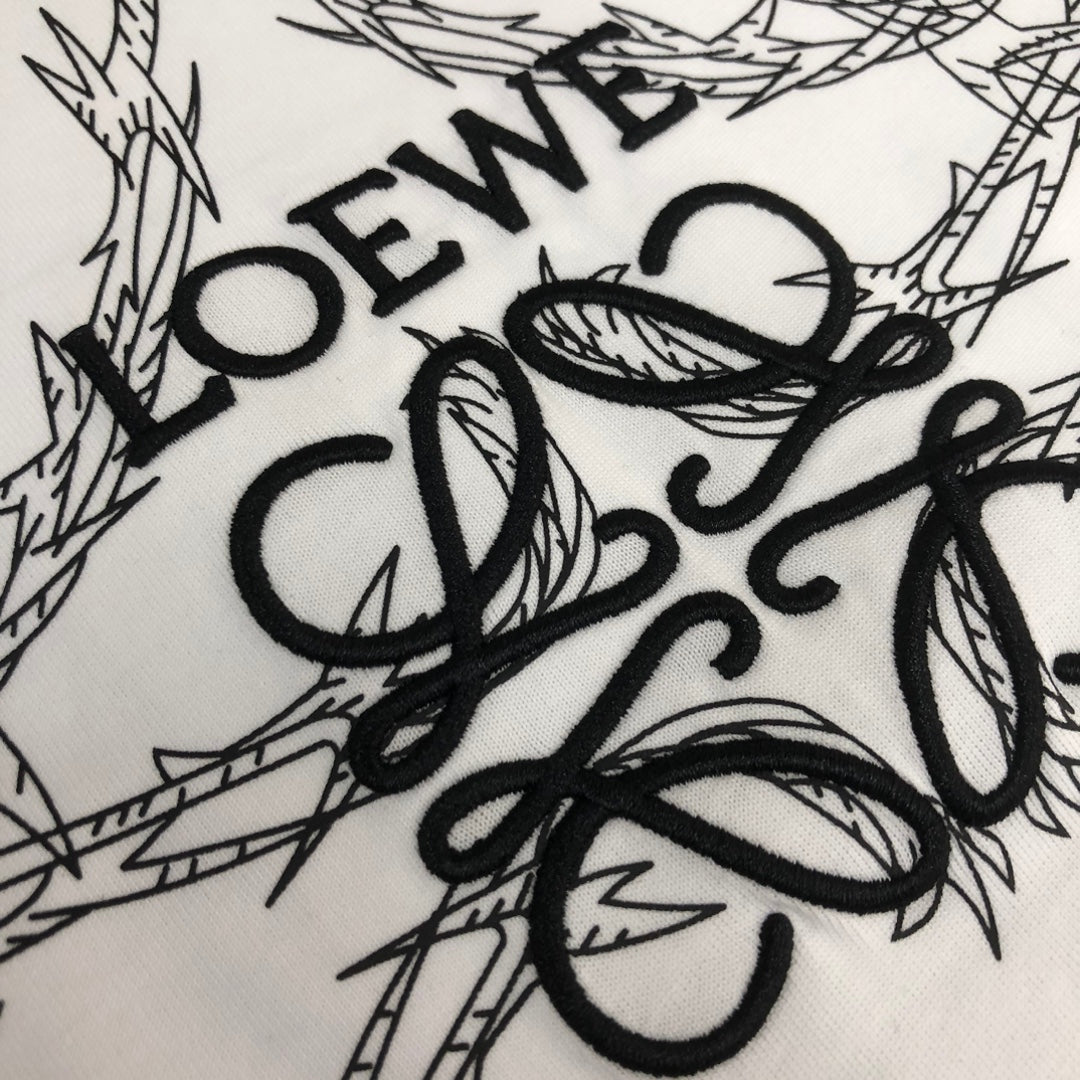 LOEWE 24 New Embroidered Logo Cotton T-Shirt | Unisex Oversized Fit | S–XXL