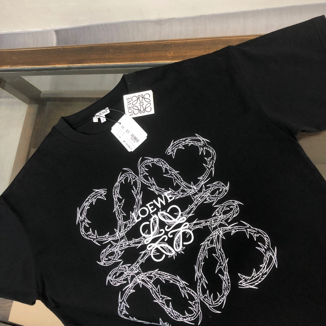LOEWE 24 New Embroidered Logo Cotton T-Shirt | Unisex Oversized Fit | S–XXL