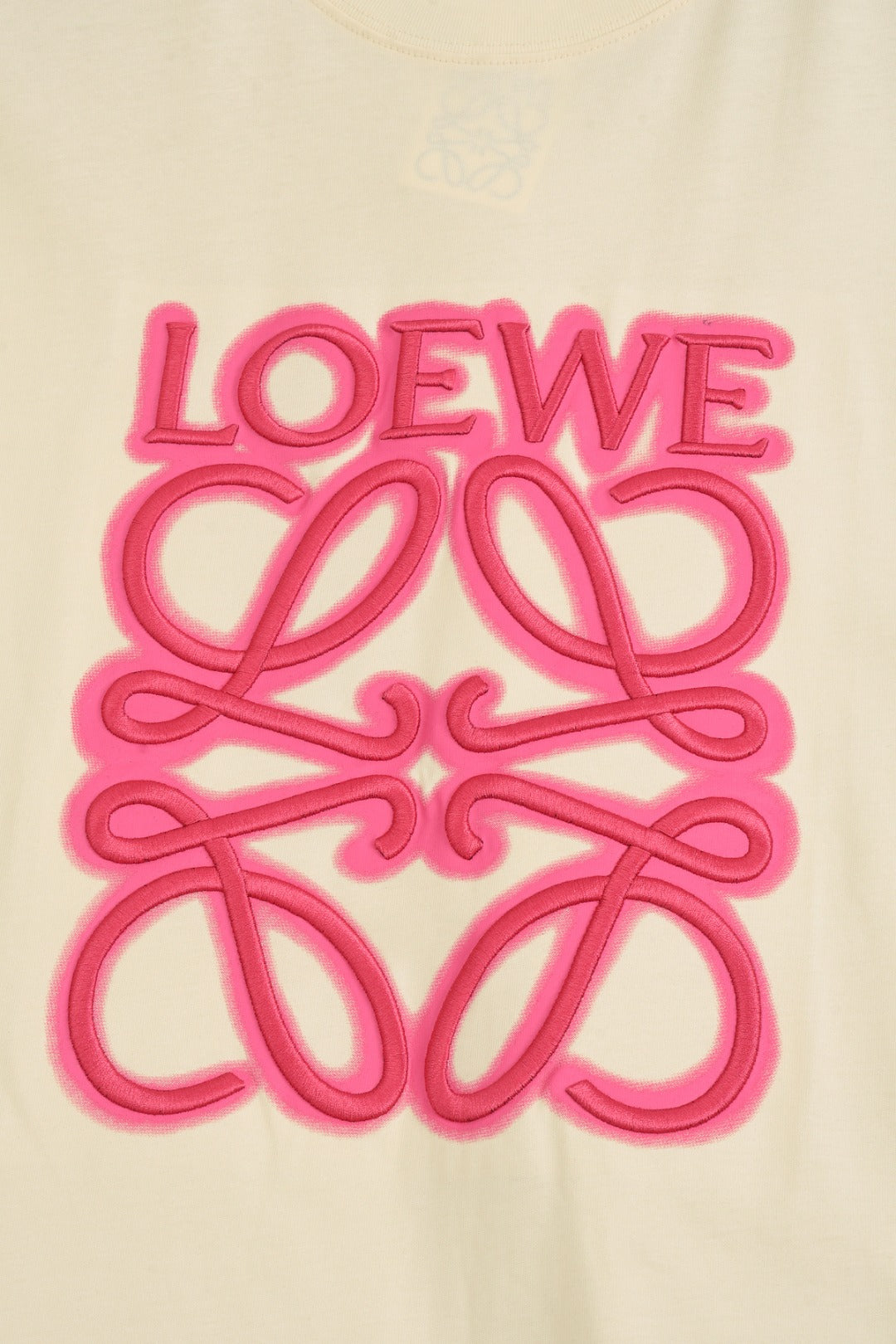 LOEWE 25SS Neon Embroidered Logo T-Shirt | Unisex Cotton Tee | XS–L