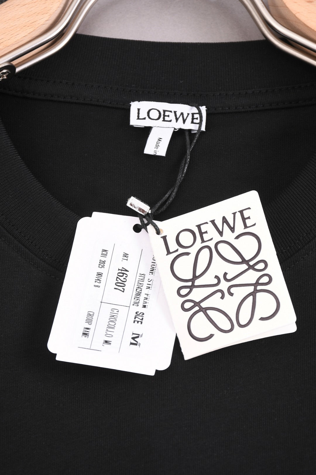 LOEWE 25SS Neon Embroidered Logo T-Shirt | Unisex Cotton Tee | XS–L