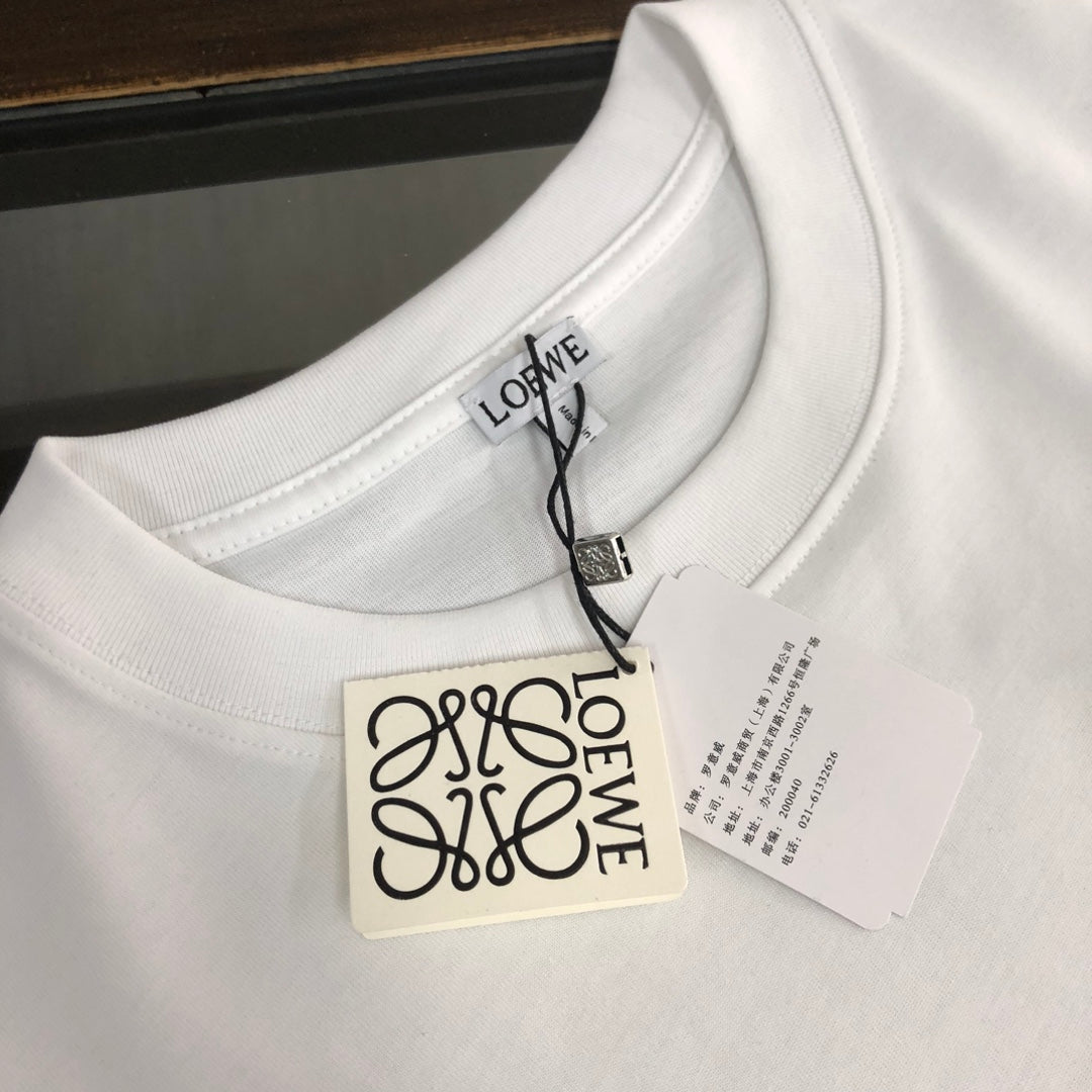 LOEWE 24SS Logo Embroidered Luxury T-Shirt | Unisex Premium Cotton Tee | XS–L