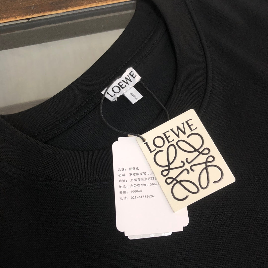 LOEWE 24SS Logo Embroidered Luxury T-Shirt | Unisex Premium Cotton Tee | XS–L