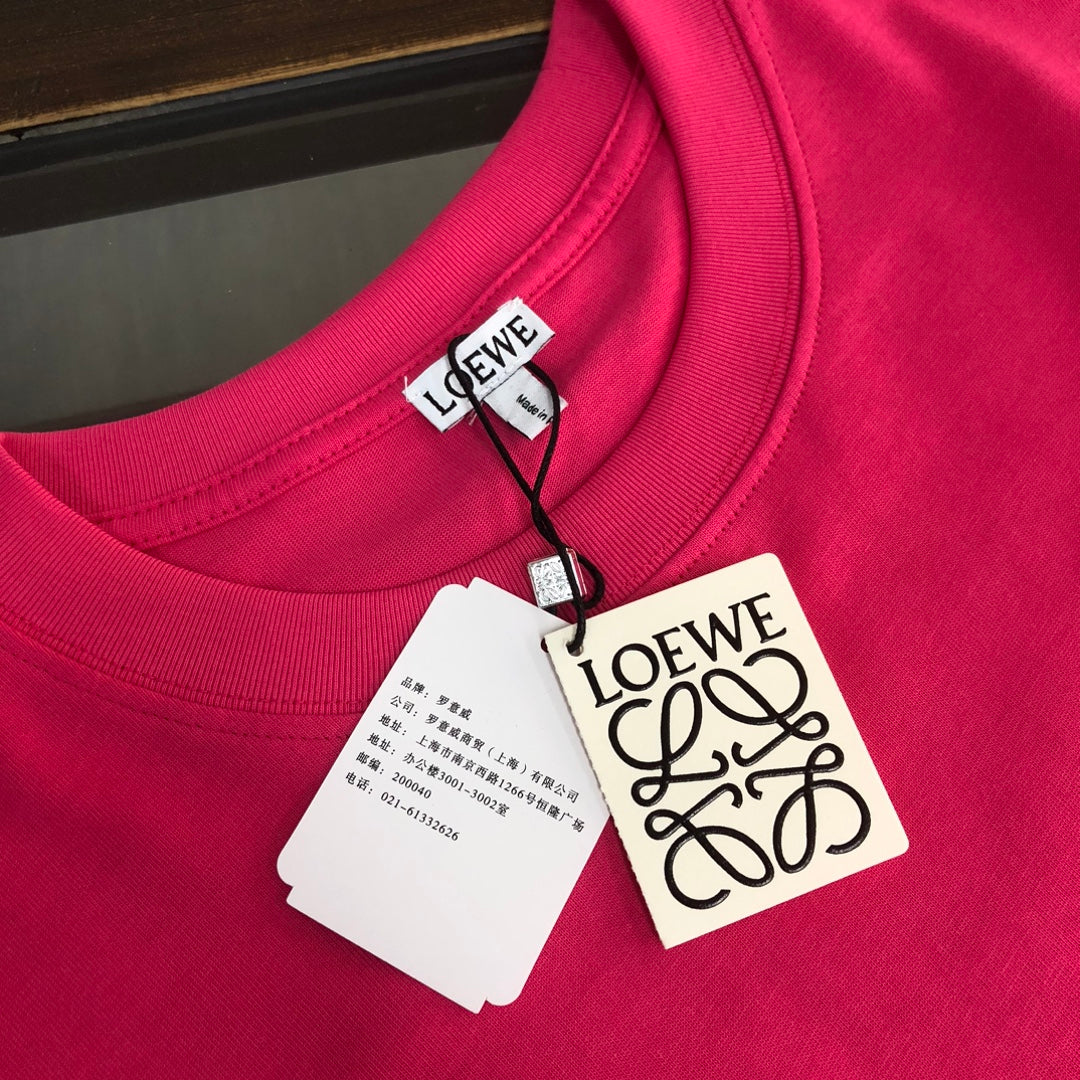 LOEWE 24SS Logo Embroidered Luxury T-Shirt | Unisex Premium Cotton Tee | XS–L