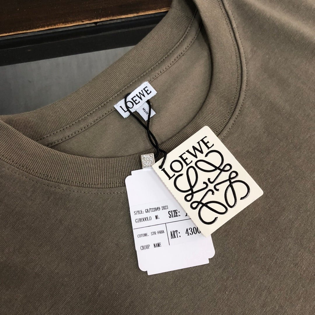 LOEWE 24SS Logo Embroidered Luxury T-Shirt | Unisex Premium Cotton Tee | XS–L