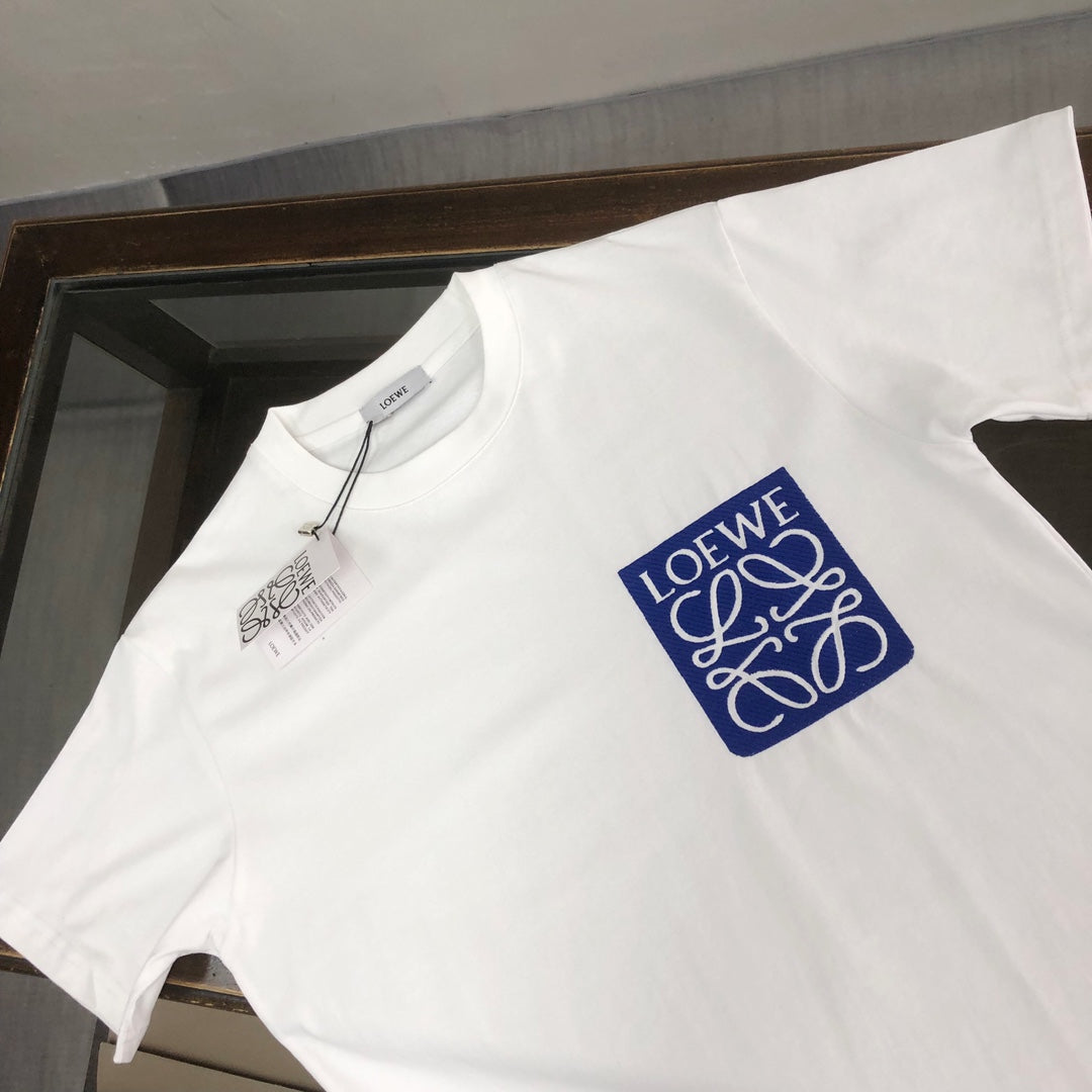 LOEWE 24SS Logo Embroidered Luxury T-Shirt | Unisex Premium Cotton Tee | XS–L