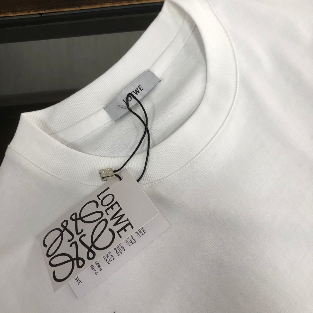 LOEWE 24SS Logo Embroidered Luxury T-Shirt | Unisex Premium Cotton Tee | XS–L