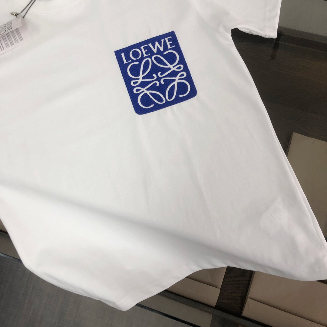 LOEWE 24SS Logo Embroidered Luxury T-Shirt | Unisex Premium Cotton Tee | XS–L