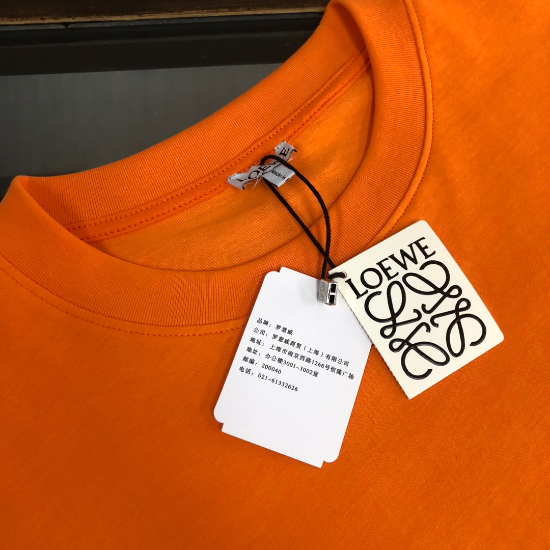 LOEWE 24SS Unisex Logo Embroidered Premium Cotton T-Shirt | XS–L