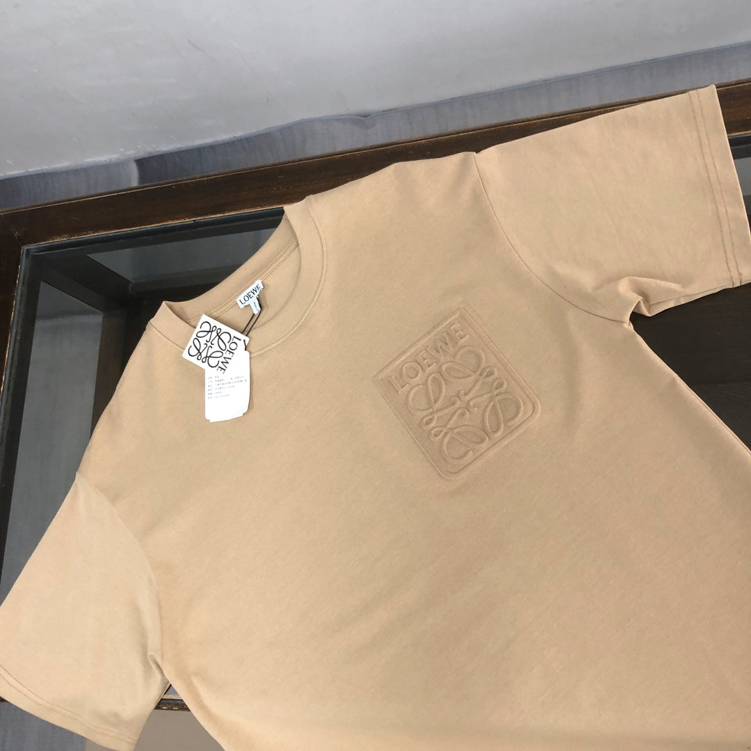 LOEWE 24SS Unisex Logo Embroidered Premium Cotton T-Shirt | XS–L