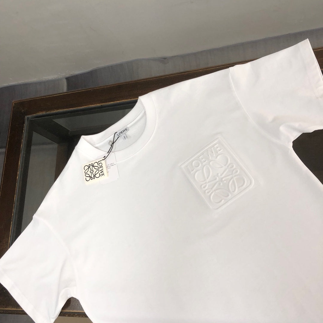 LOEWE 24SS Unisex Logo Embroidered Premium Cotton T-Shirt | XS–L