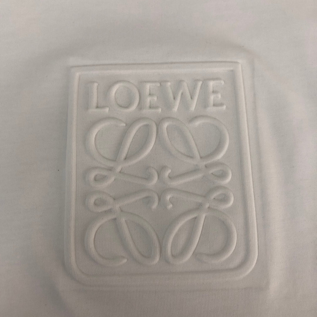 LOEWE 24SS Unisex Logo Embroidered Premium Cotton T-Shirt | XS–L
