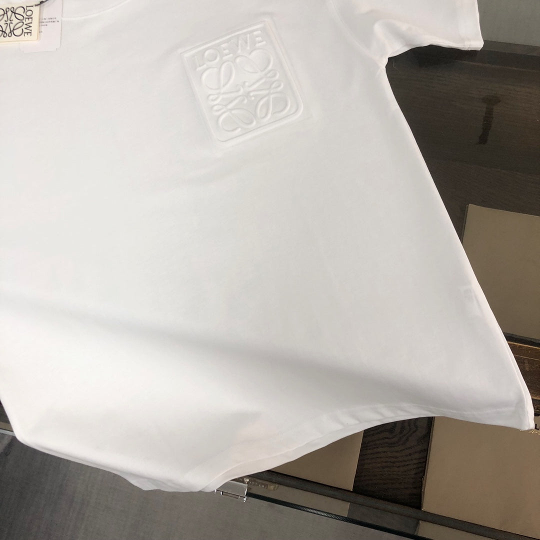 LOEWE 24SS Unisex Logo Embroidered Premium Cotton T-Shirt | XS–L