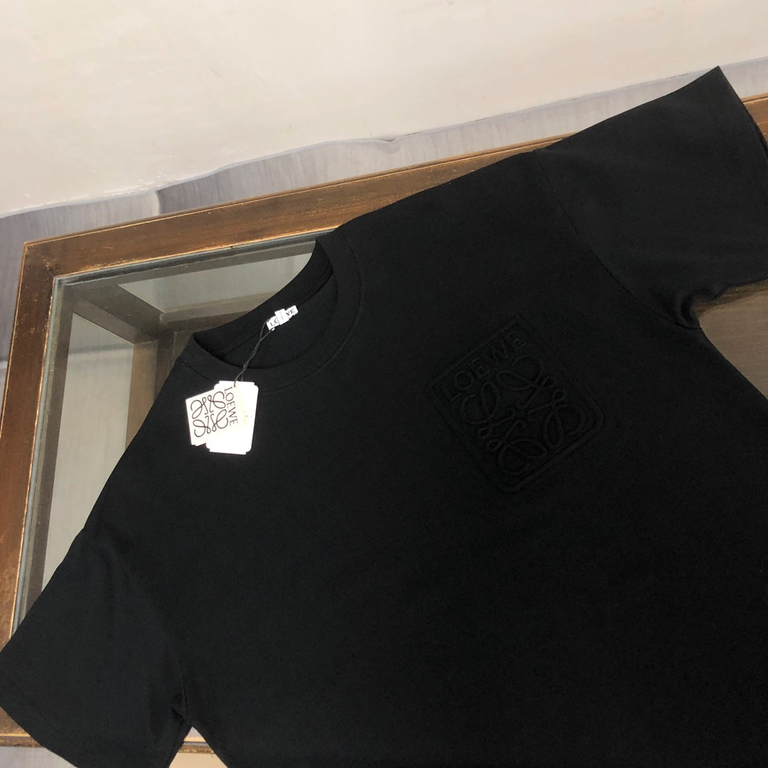 LOEWE 24SS Unisex Logo Embroidered Premium Cotton T-Shirt | XS–L