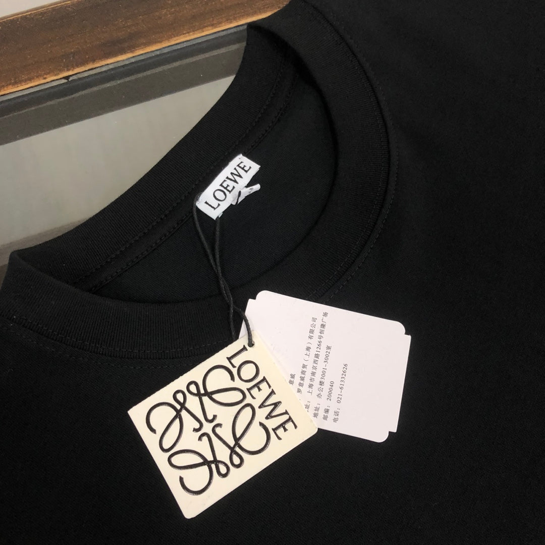 LOEWE 24SS Unisex Logo Embroidered Premium Cotton T-Shirt | XS–L