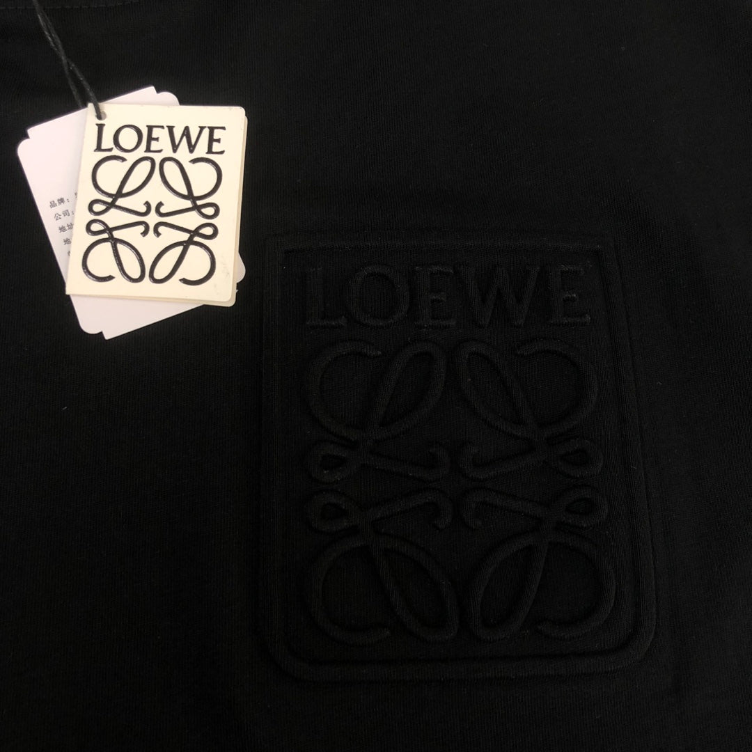 LOEWE 24SS Unisex Logo Embroidered Premium Cotton T-Shirt | XS–L