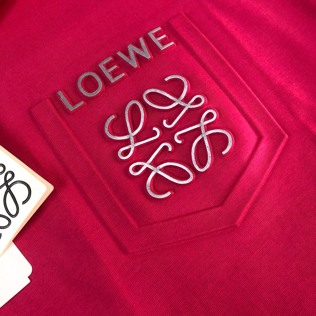 LOEWE 24SS Unisex Logo Embroidered Premium Cotton T-Shirt | XS–L