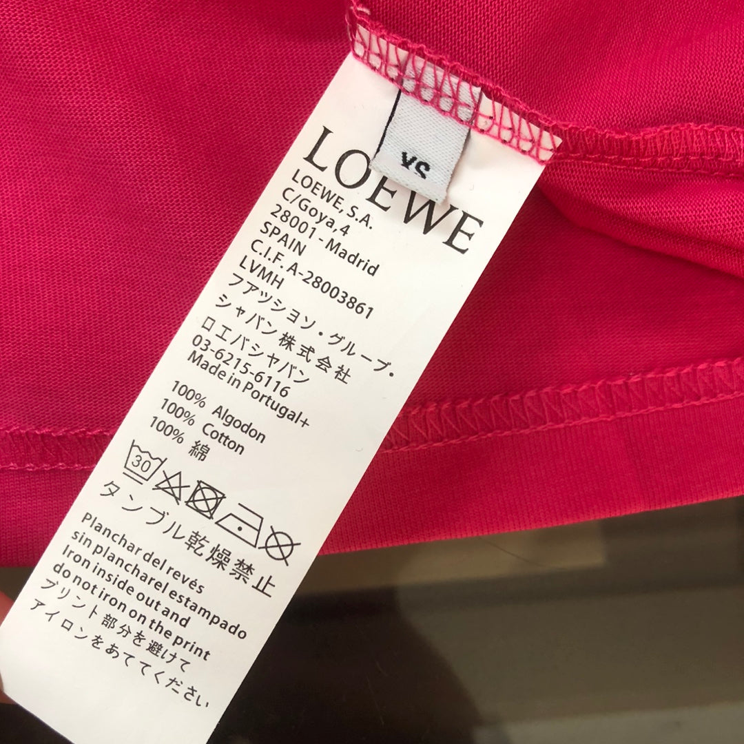 LOEWE 24SS Unisex Logo Embroidered Premium Cotton T-Shirt | XS–L