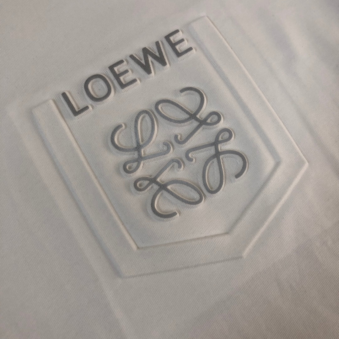 LOEWE 24SS Unisex Logo Embroidered Premium Cotton T-Shirt | XS–L