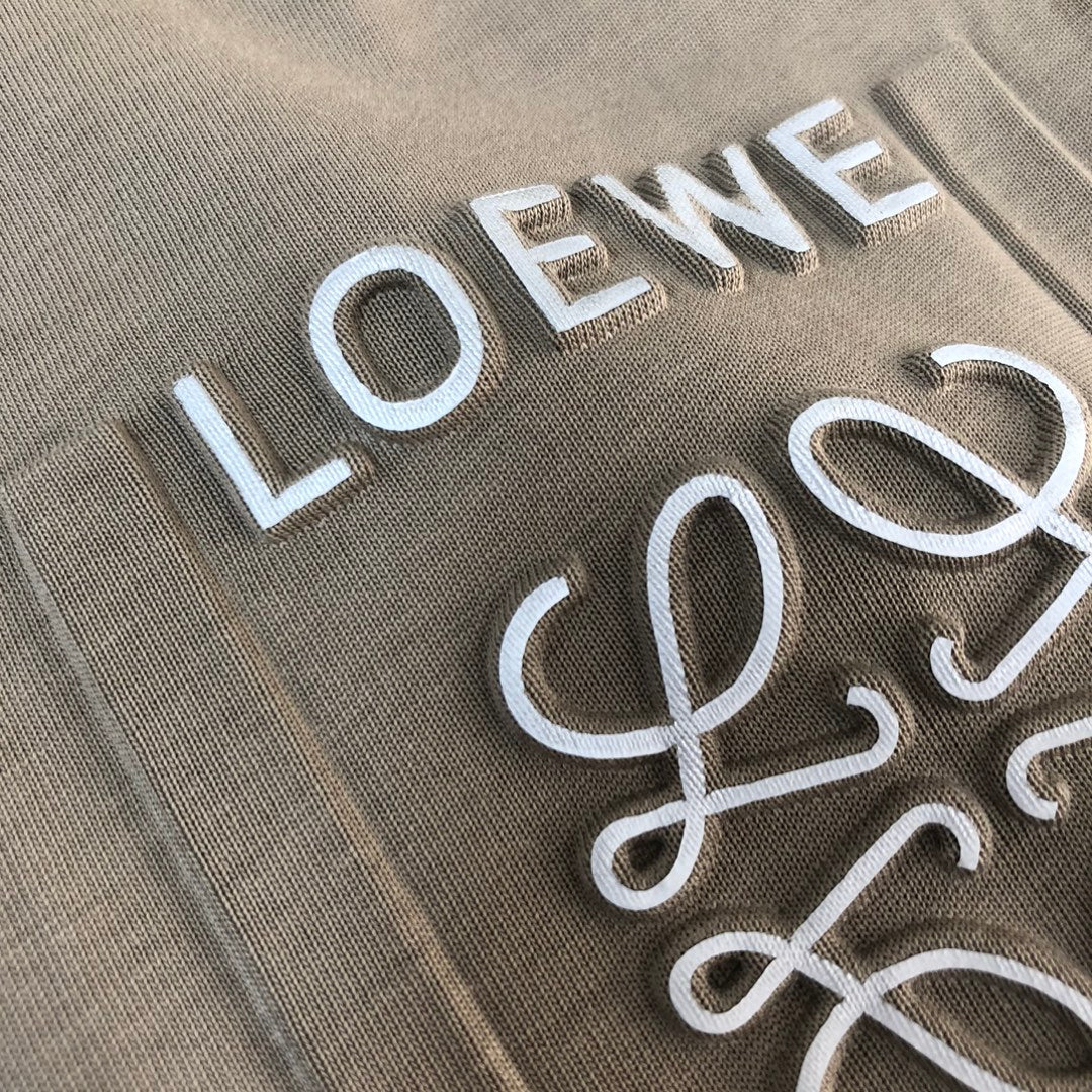 LOEWE 24SS Unisex Logo Embroidered Premium Cotton T-Shirt | XS–L