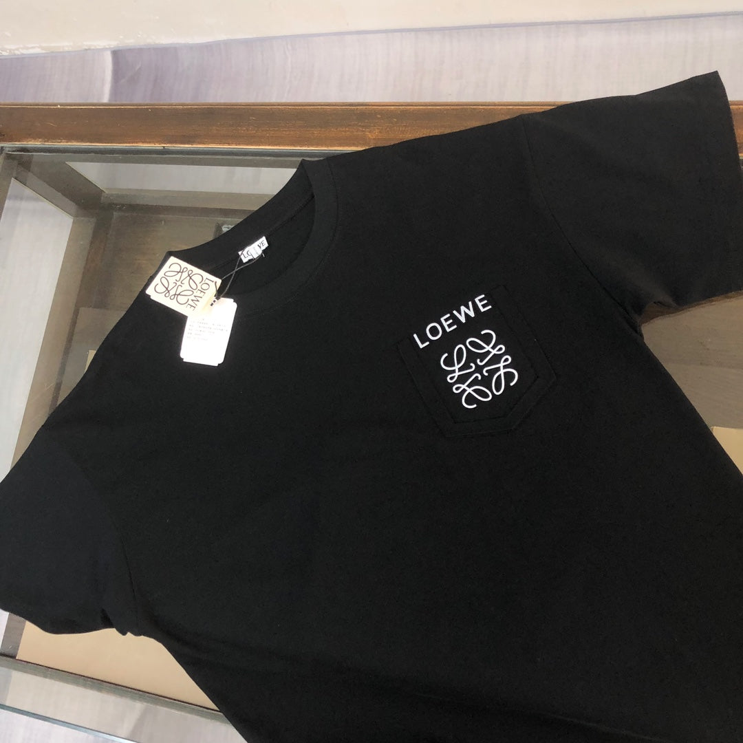 LOEWE 24SS Unisex Logo Embroidered Premium Cotton T-Shirt | XS–L