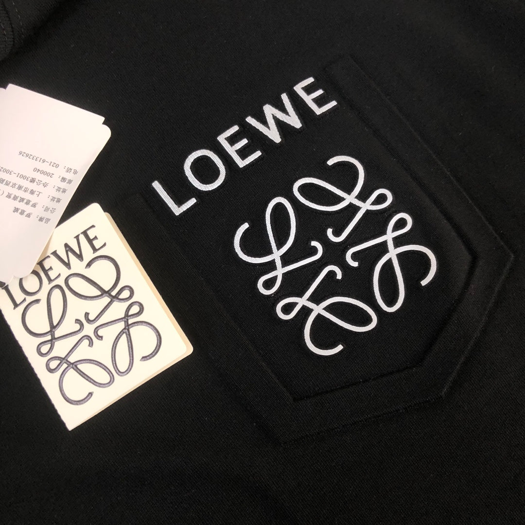 LOEWE 24SS Unisex Logo Embroidered Premium Cotton T-Shirt | XS–L