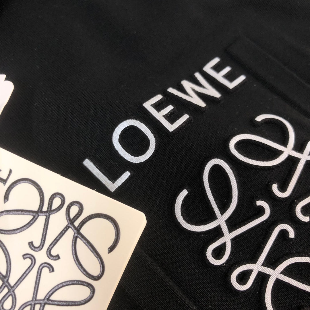 LOEWE 24SS Unisex Logo Embroidered Premium Cotton T-Shirt | XS–L