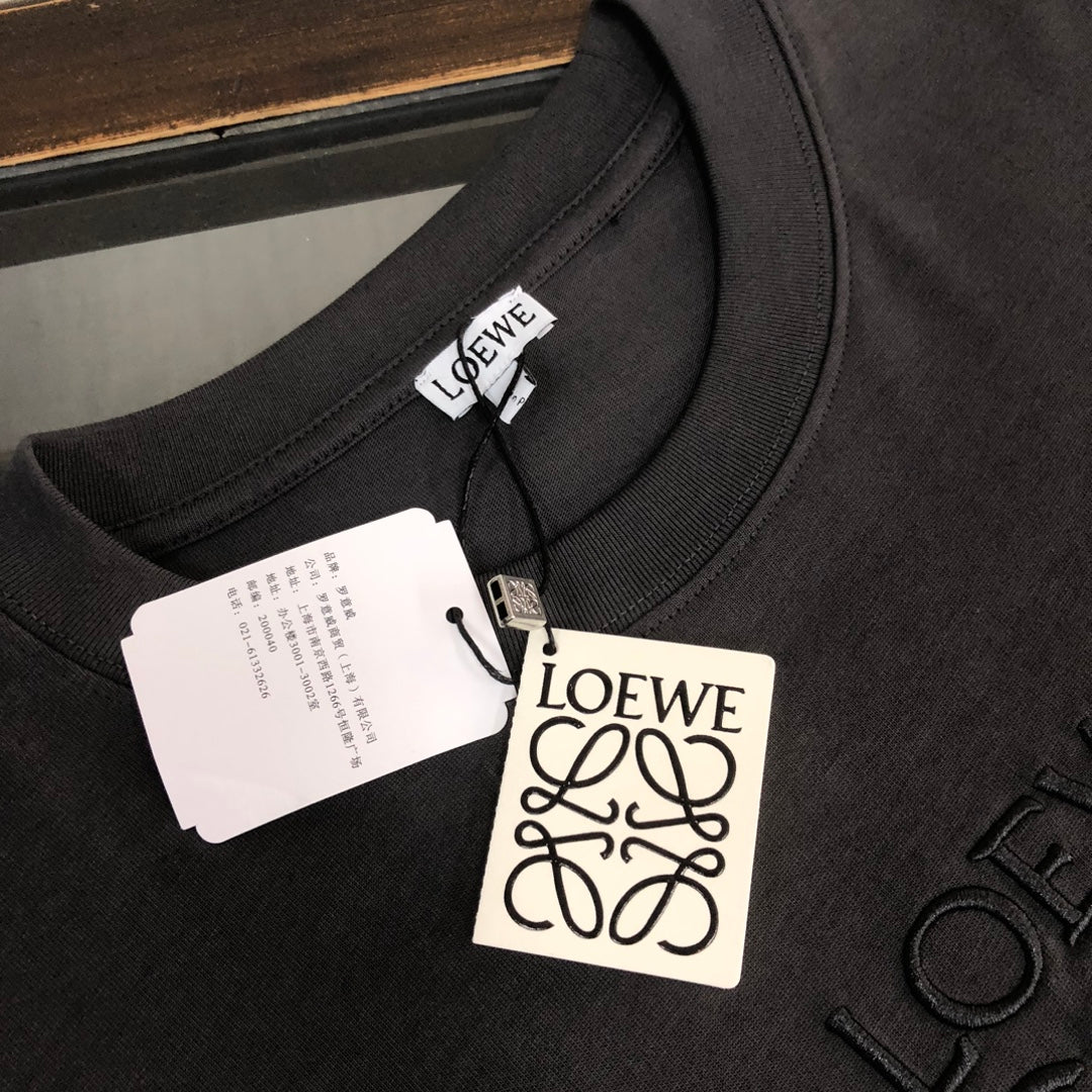 LOEWE 2024 Early Spring Unisex Embroidered Logo T-Shirt | XS–L