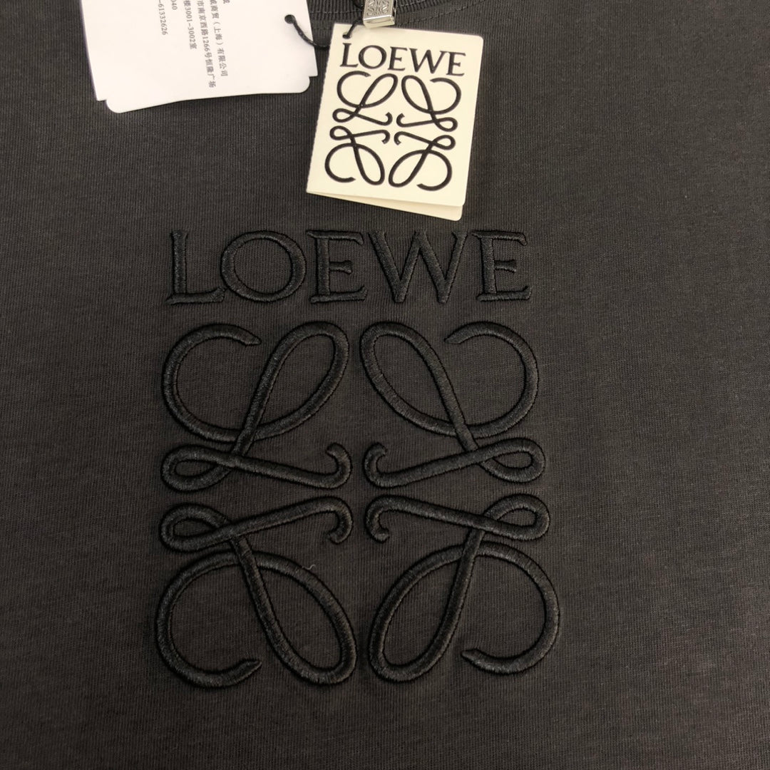 LOEWE 2024 Early Spring Unisex Embroidered Logo T-Shirt | XS–L