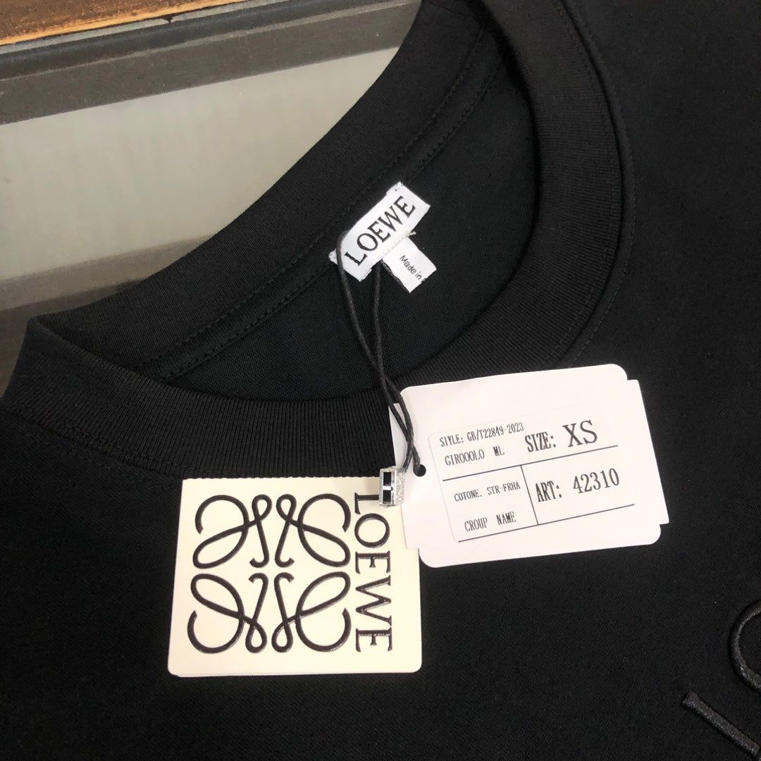 LOEWE 2024 Early Spring Unisex Embroidered Logo T-Shirt | XS–L