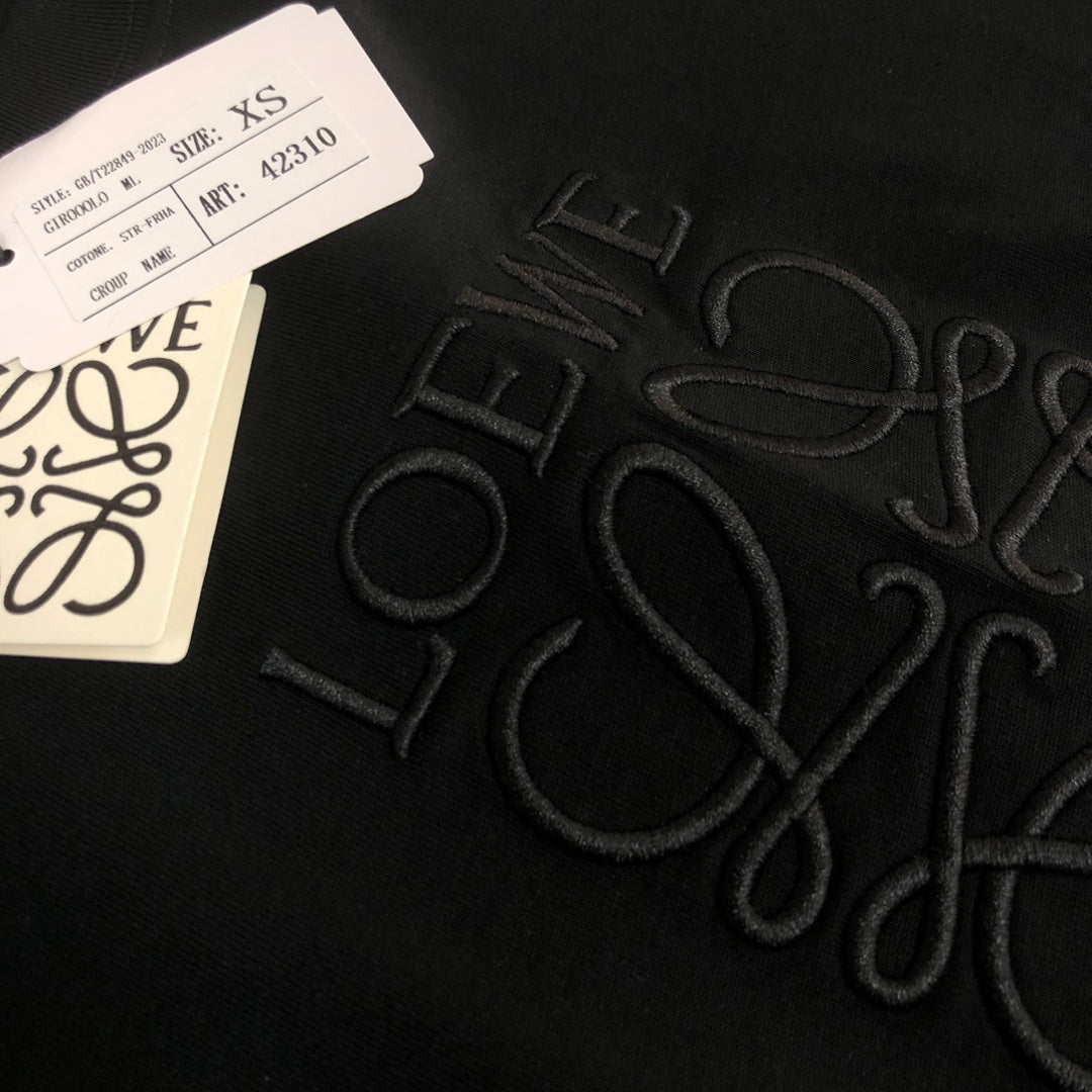 LOEWE 2024 Early Spring Unisex Embroidered Logo T-Shirt | XS–L