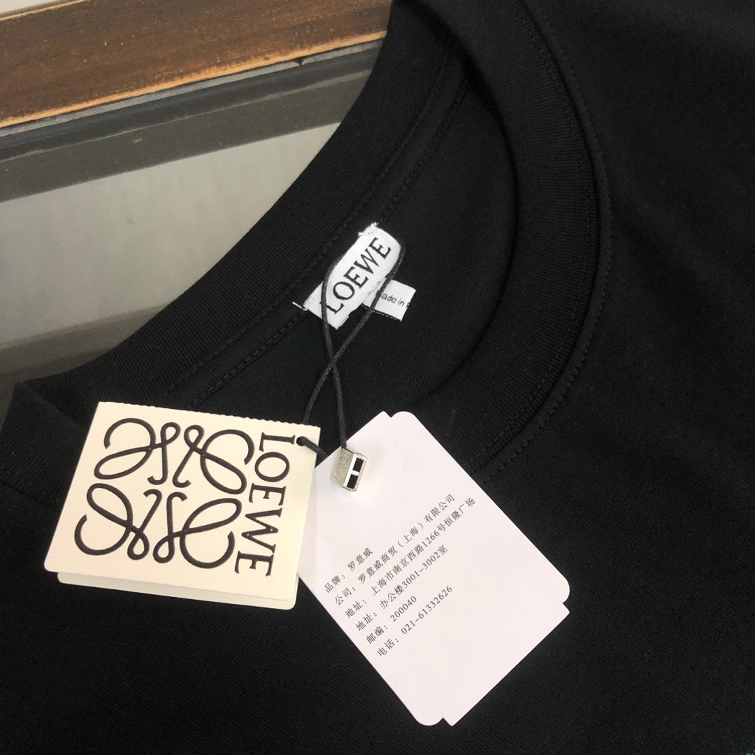 LOEWE 24SS Unisex Heavyweight Cotton Logo Embroidered T-Shirt | XS–L