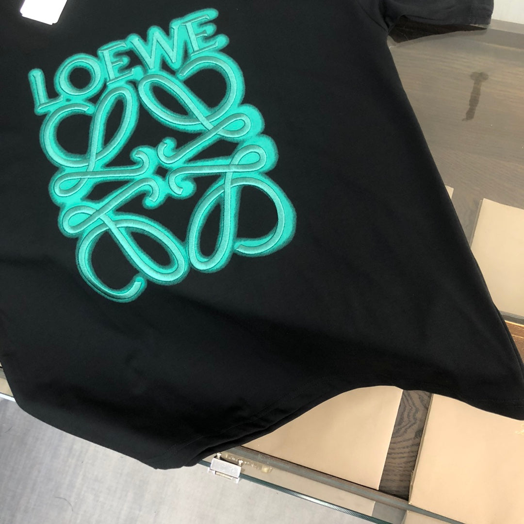 LOEWE 24SS Unisex Heavyweight Cotton Logo Embroidered T-Shirt | XS–L