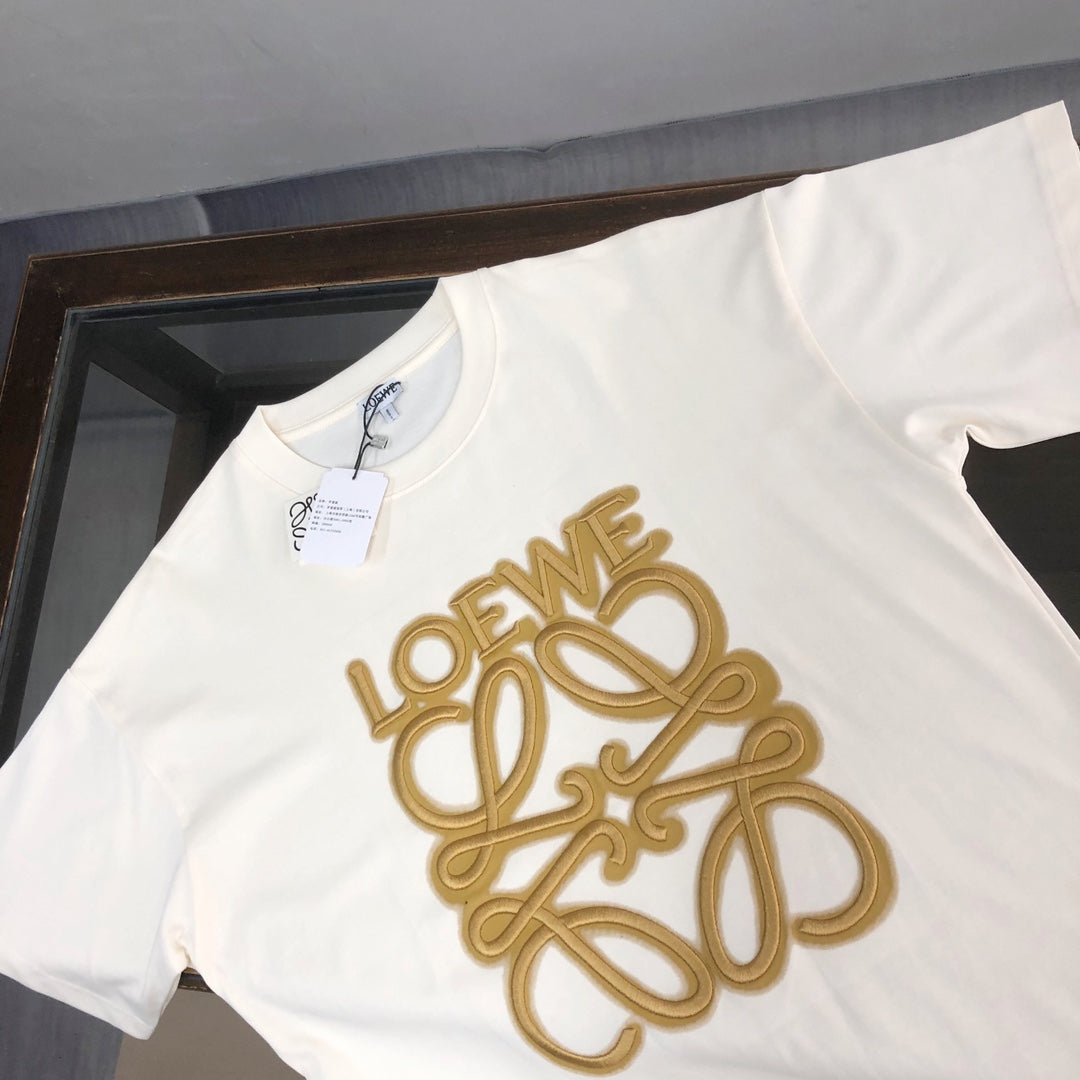 LOEWE 24SS Unisex Heavyweight Cotton Logo Embroidered T-Shirt | XS–L